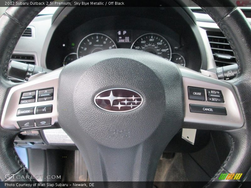Sky Blue Metallic / Off Black 2012 Subaru Outback 2.5i Premium