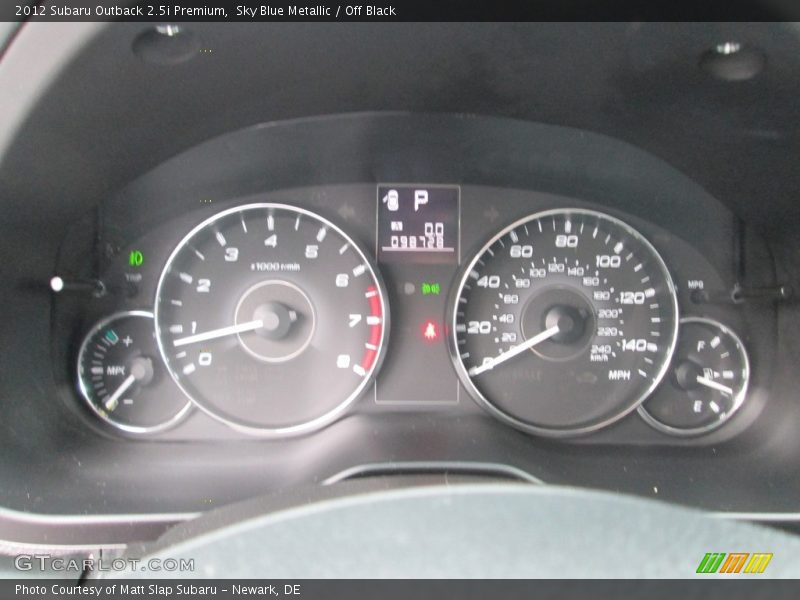 Sky Blue Metallic / Off Black 2012 Subaru Outback 2.5i Premium