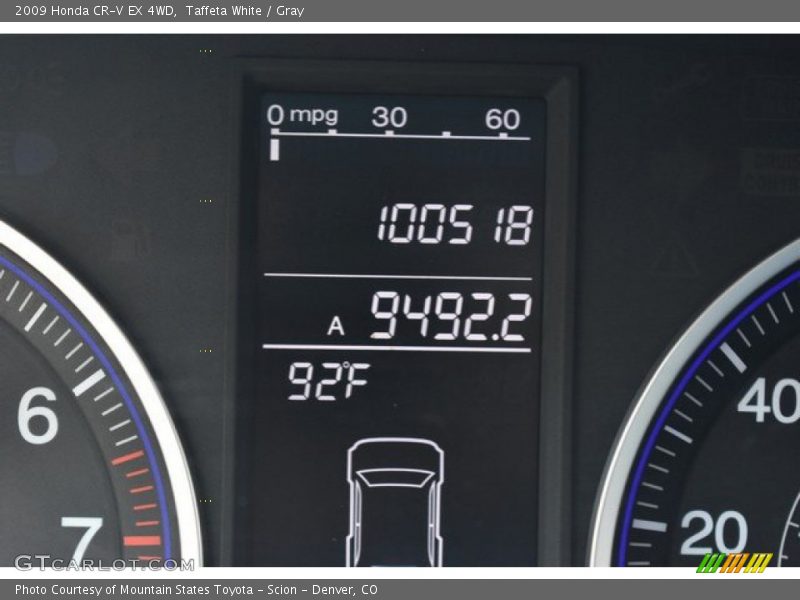Taffeta White / Gray 2009 Honda CR-V EX 4WD