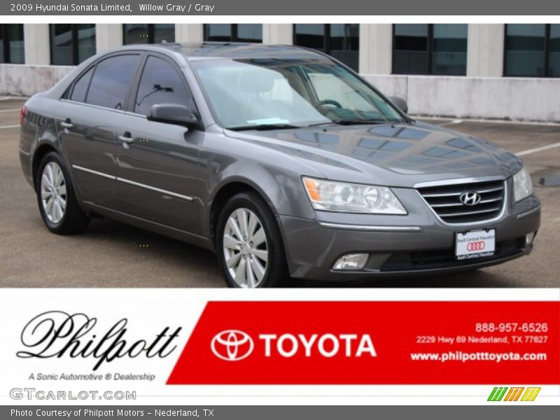 Willow Gray / Gray 2009 Hyundai Sonata Limited