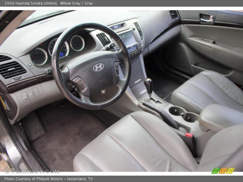 Willow Gray / Gray 2009 Hyundai Sonata Limited