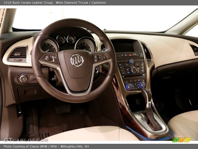 White Diamond Tricoat / Cashmere 2016 Buick Verano Leather Group