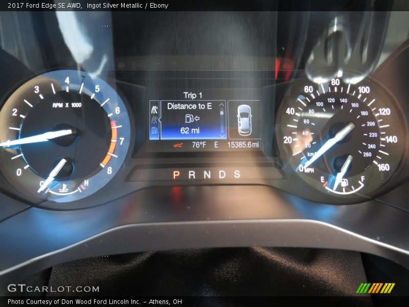 Ingot Silver Metallic / Ebony 2017 Ford Edge SE AWD