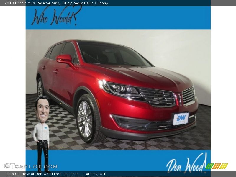 Ruby Red Metallic / Ebony 2018 Lincoln MKX Reserve AWD