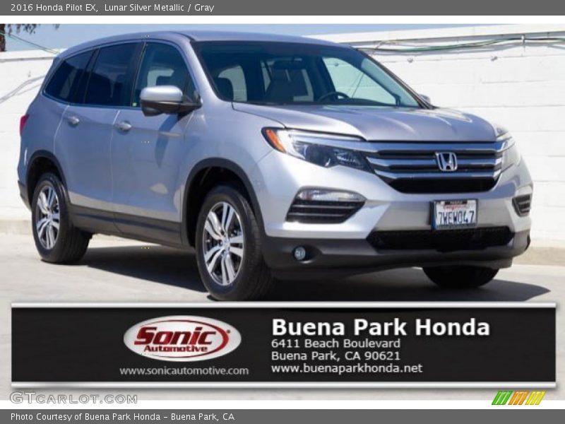 Lunar Silver Metallic / Gray 2016 Honda Pilot EX