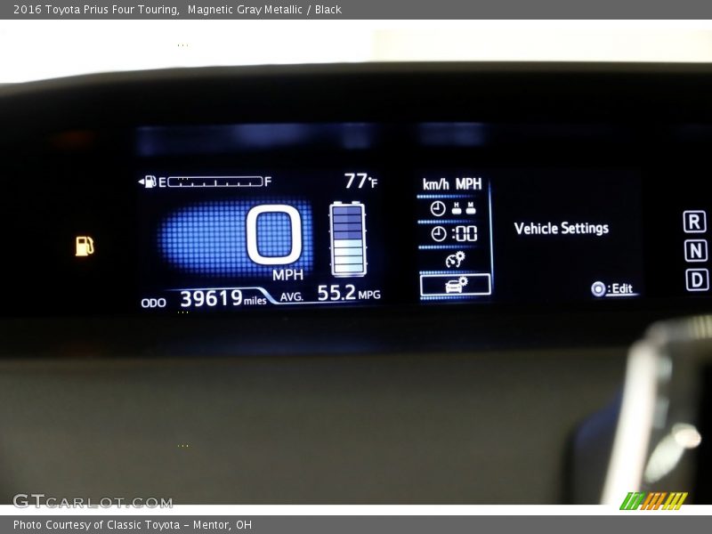 Magnetic Gray Metallic / Black 2016 Toyota Prius Four Touring