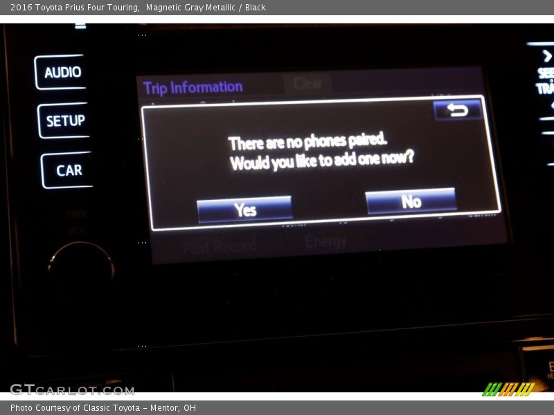 Magnetic Gray Metallic / Black 2016 Toyota Prius Four Touring