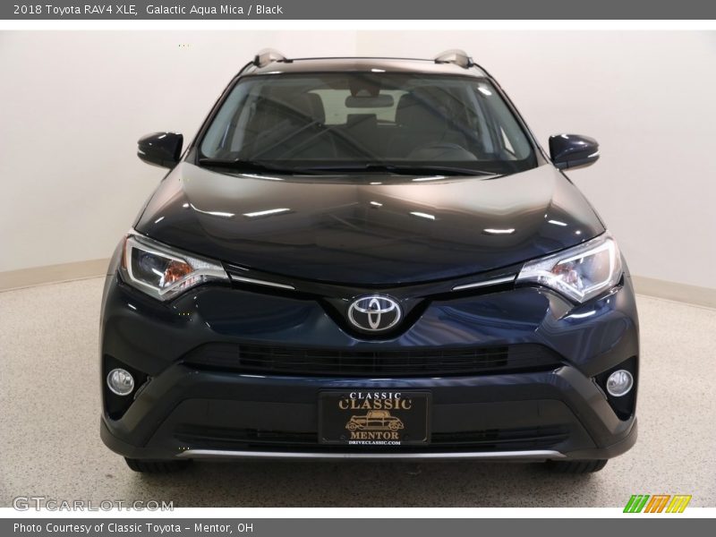 Galactic Aqua Mica / Black 2018 Toyota RAV4 XLE