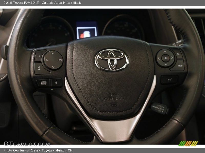 Galactic Aqua Mica / Black 2018 Toyota RAV4 XLE