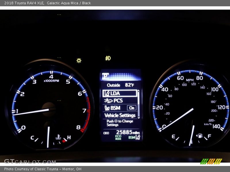 Galactic Aqua Mica / Black 2018 Toyota RAV4 XLE