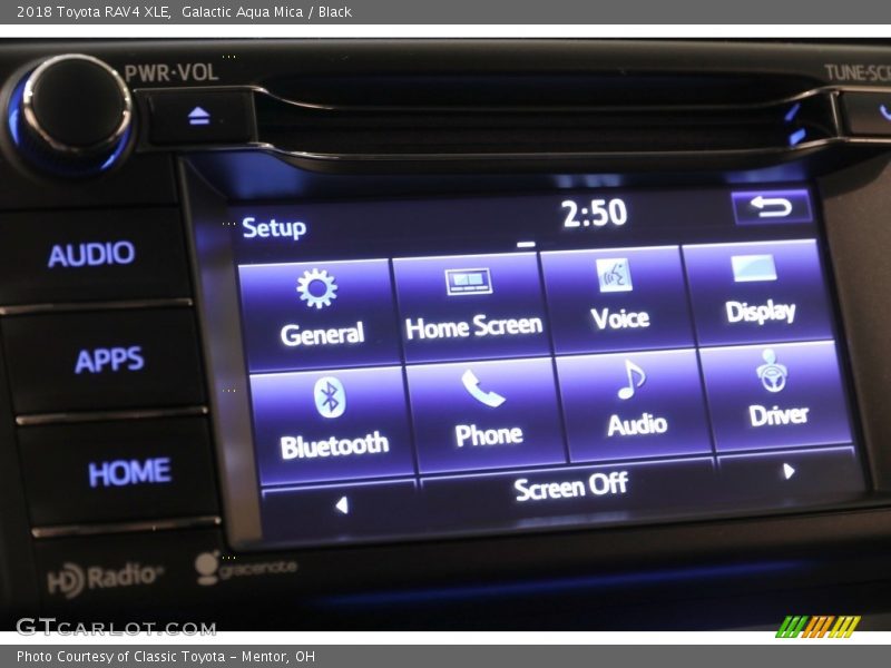 Galactic Aqua Mica / Black 2018 Toyota RAV4 XLE