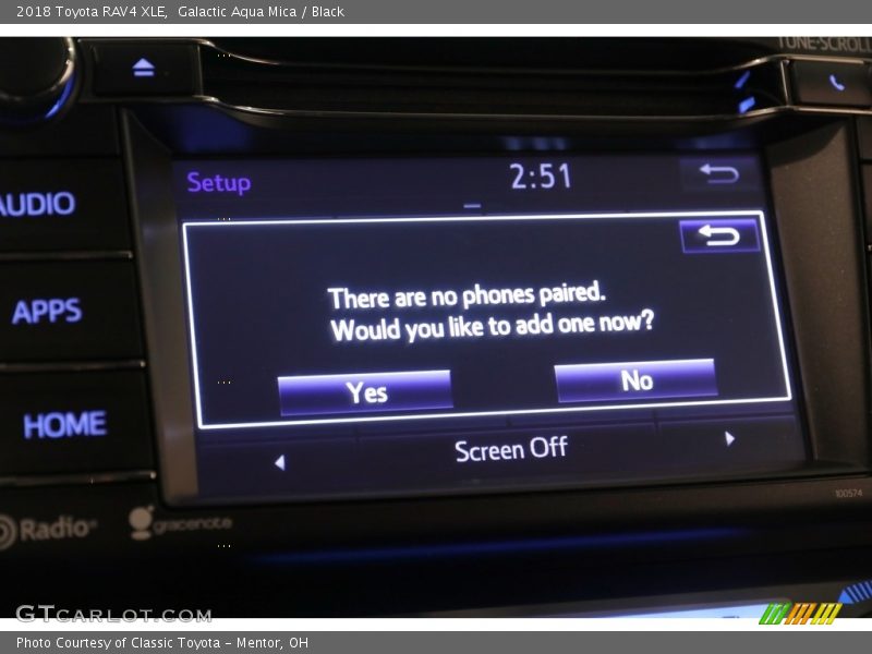 Galactic Aqua Mica / Black 2018 Toyota RAV4 XLE