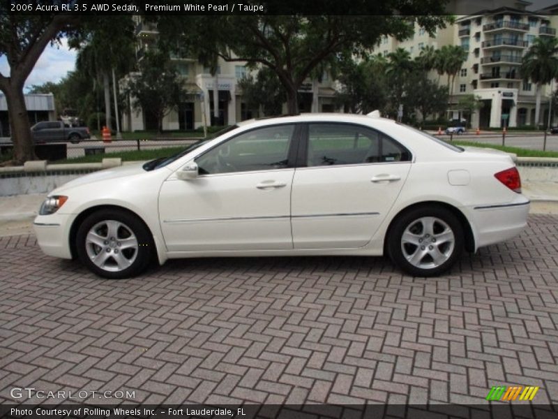 Premium White Pearl / Taupe 2006 Acura RL 3.5 AWD Sedan