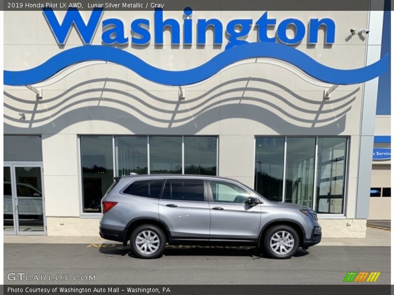 Lunar Silver Metallic / Gray 2019 Honda Pilot LX AWD