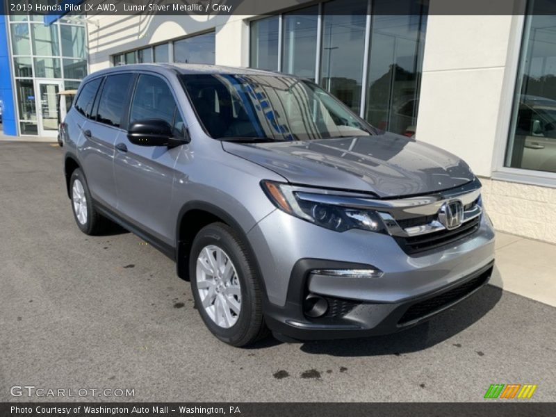 Lunar Silver Metallic / Gray 2019 Honda Pilot LX AWD