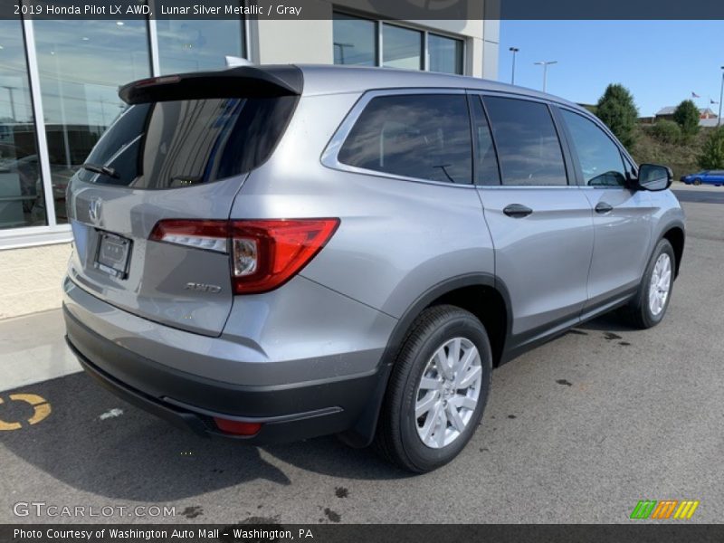 Lunar Silver Metallic / Gray 2019 Honda Pilot LX AWD