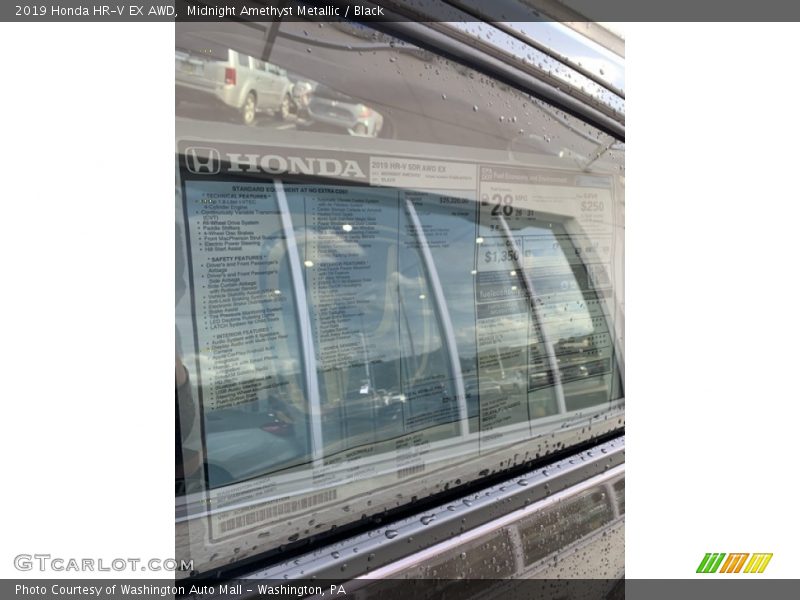 Midnight Amethyst Metallic / Black 2019 Honda HR-V EX AWD