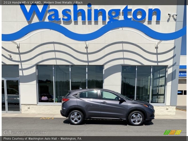 Modern Steel Metallic / Black 2019 Honda HR-V LX AWD