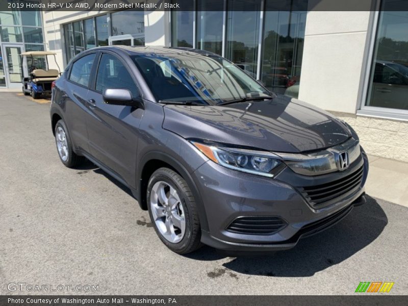 Modern Steel Metallic / Black 2019 Honda HR-V LX AWD