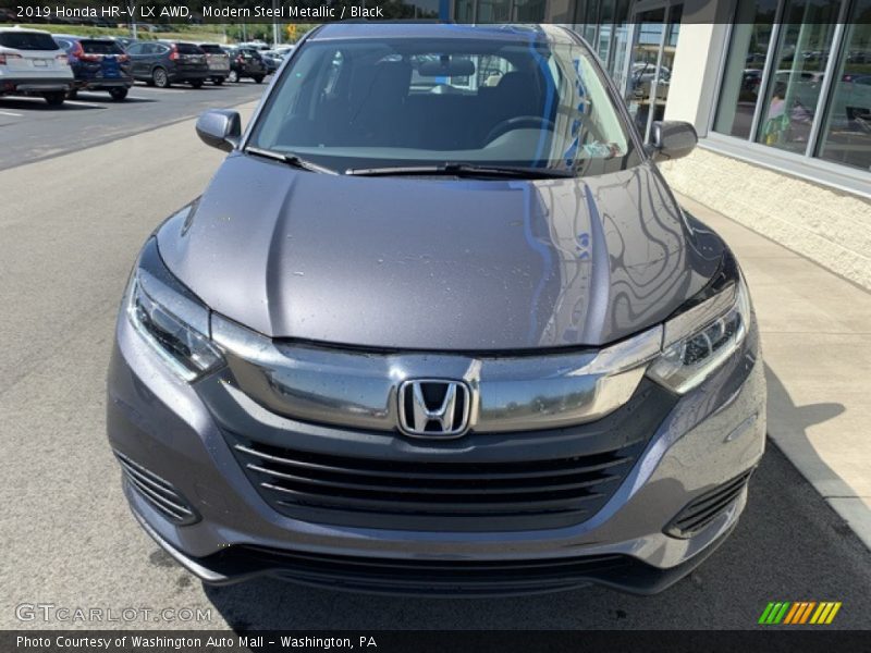 Modern Steel Metallic / Black 2019 Honda HR-V LX AWD