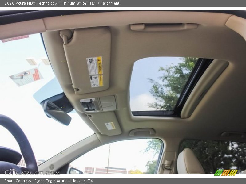 Sunroof of 2020 MDX Technology