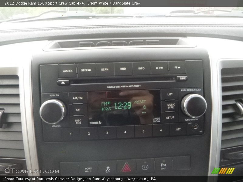 Bright White / Dark Slate Gray 2012 Dodge Ram 1500 Sport Crew Cab 4x4