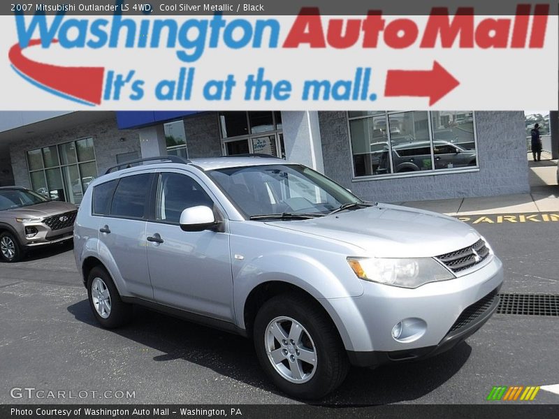 Cool Silver Metallic / Black 2007 Mitsubishi Outlander LS 4WD