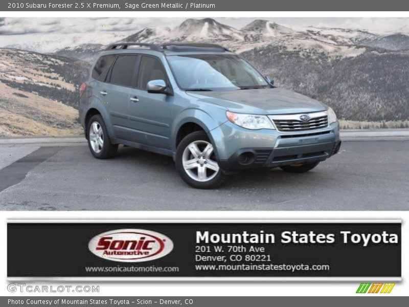 Sage Green Metallic / Platinum 2010 Subaru Forester 2.5 X Premium