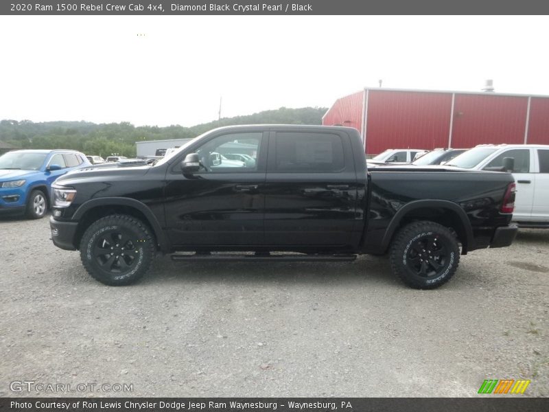 Diamond Black Crystal Pearl / Black 2020 Ram 1500 Rebel Crew Cab 4x4