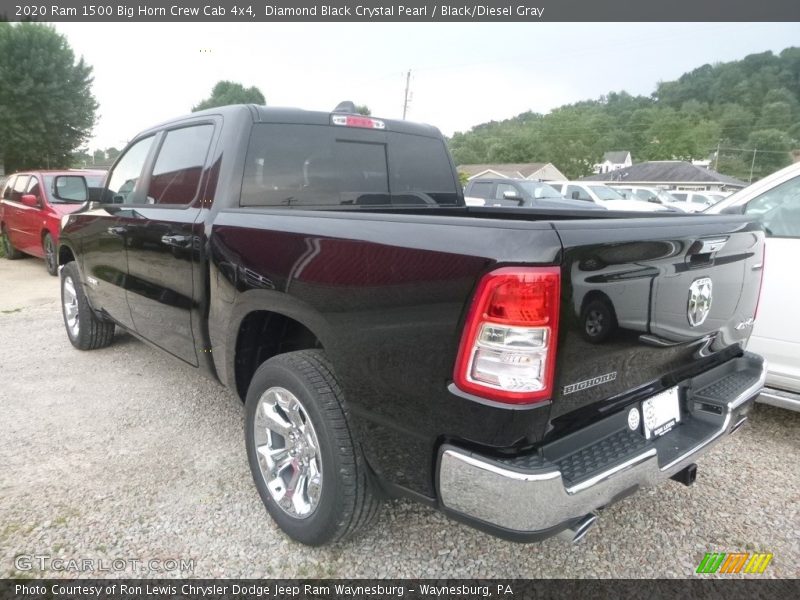 Diamond Black Crystal Pearl / Black/Diesel Gray 2020 Ram 1500 Big Horn Crew Cab 4x4