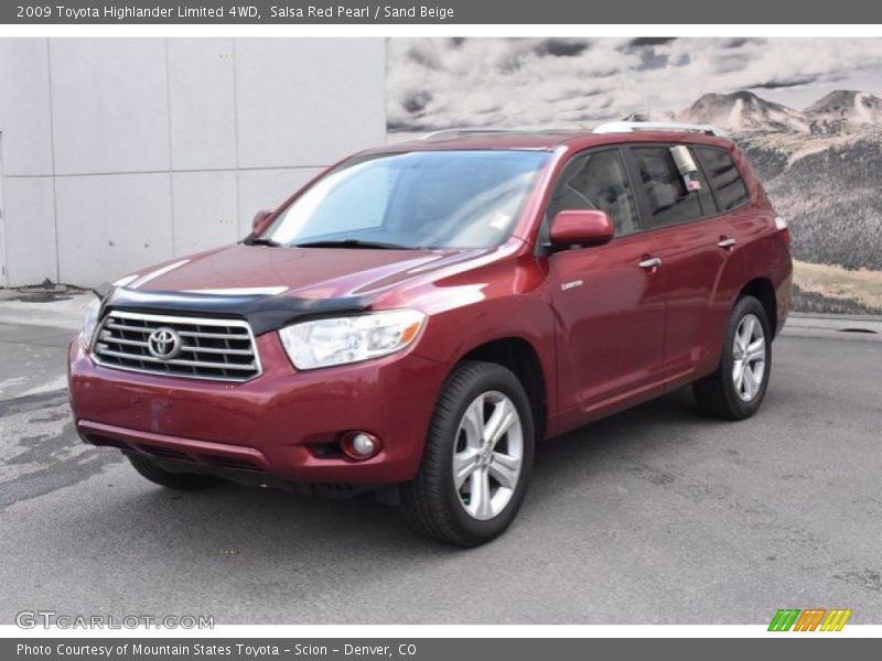 Salsa Red Pearl / Sand Beige 2009 Toyota Highlander Limited 4WD
