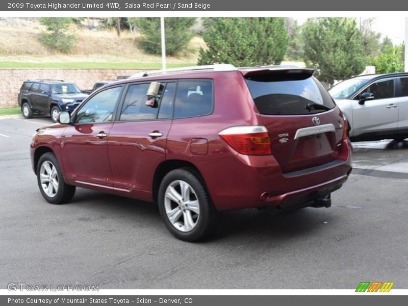 Salsa Red Pearl / Sand Beige 2009 Toyota Highlander Limited 4WD
