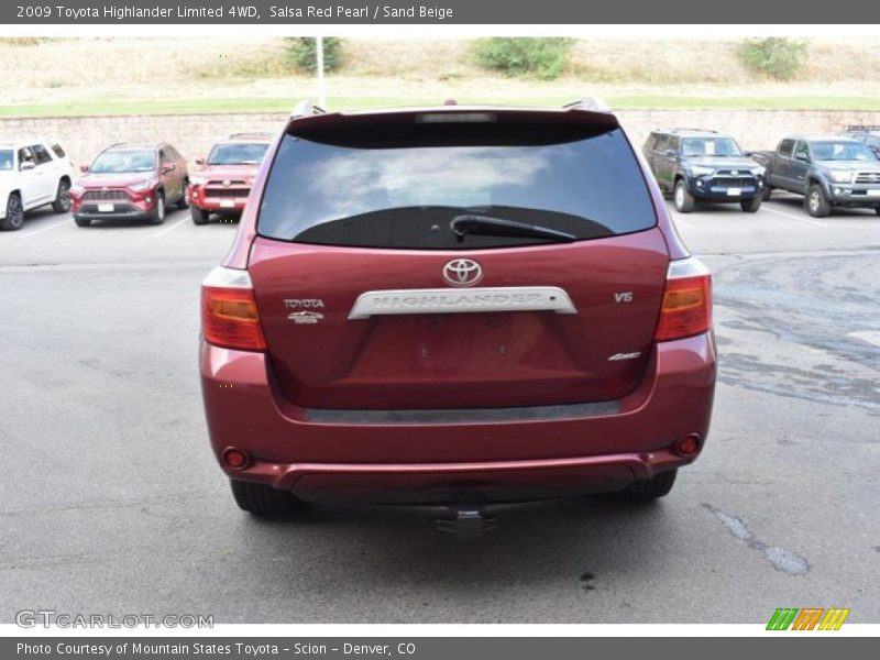 Salsa Red Pearl / Sand Beige 2009 Toyota Highlander Limited 4WD