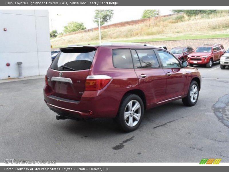 Salsa Red Pearl / Sand Beige 2009 Toyota Highlander Limited 4WD