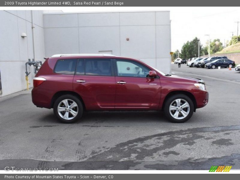 Salsa Red Pearl / Sand Beige 2009 Toyota Highlander Limited 4WD