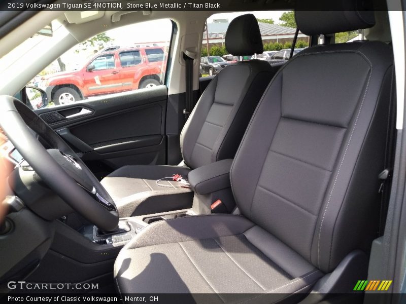 Stone Blue Metallic / Titan Black 2019 Volkswagen Tiguan SE 4MOTION