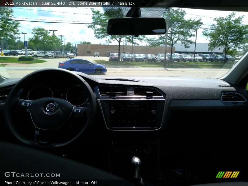 Stone Blue Metallic / Titan Black 2019 Volkswagen Tiguan SE 4MOTION
