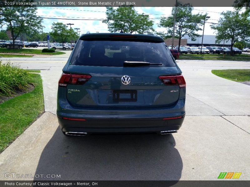 Stone Blue Metallic / Titan Black 2019 Volkswagen Tiguan SE 4MOTION