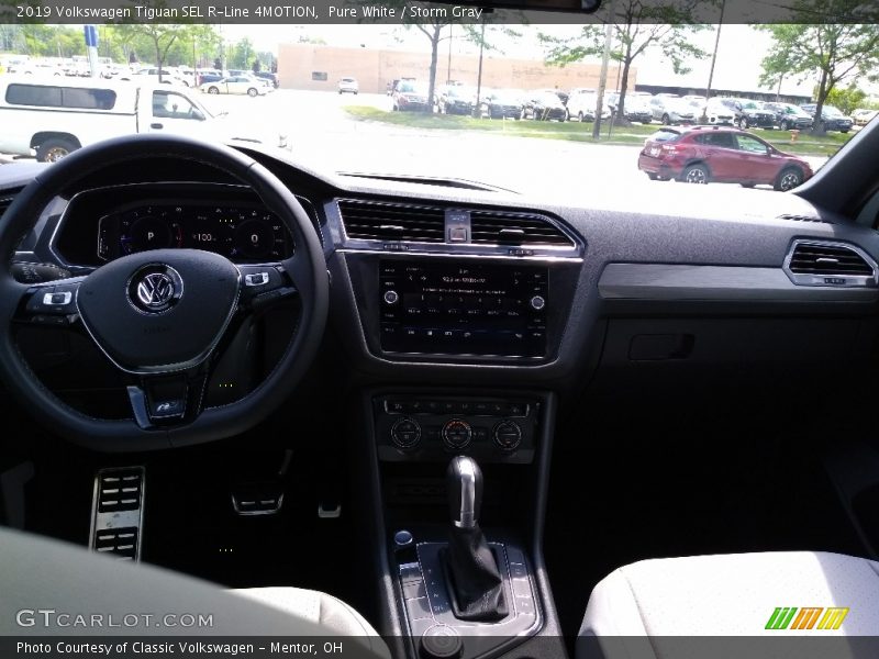 Pure White / Storm Gray 2019 Volkswagen Tiguan SEL R-Line 4MOTION