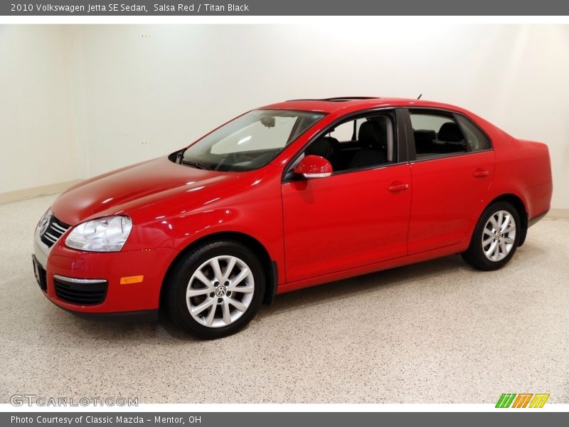 Salsa Red / Titan Black 2010 Volkswagen Jetta SE Sedan