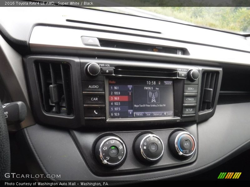 Super White / Black 2016 Toyota RAV4 LE AWD