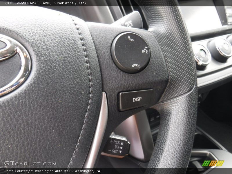 Super White / Black 2016 Toyota RAV4 LE AWD