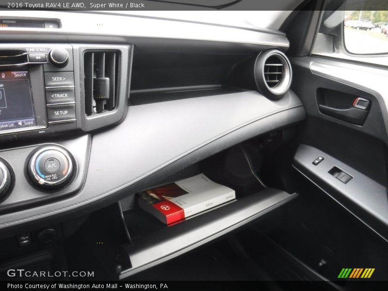 Super White / Black 2016 Toyota RAV4 LE AWD