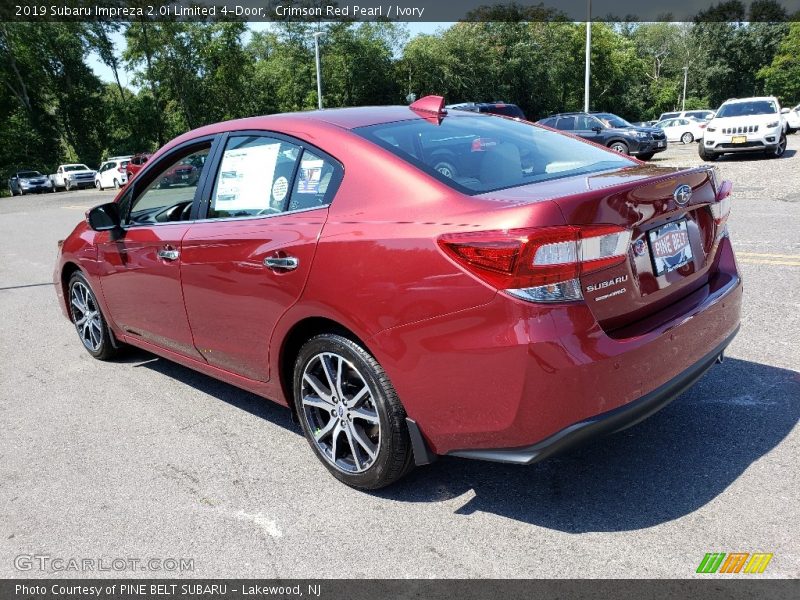 Crimson Red Pearl / Ivory 2019 Subaru Impreza 2.0i Limited 4-Door