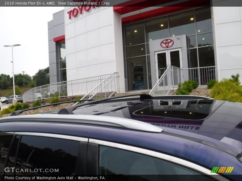 Steel Sapphire Metallic / Gray 2016 Honda Pilot EX-L AWD