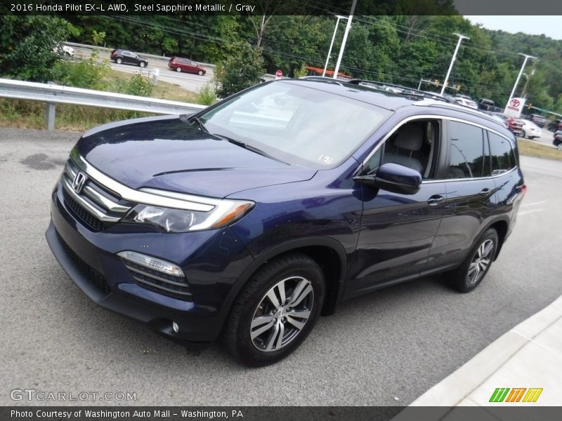 Steel Sapphire Metallic / Gray 2016 Honda Pilot EX-L AWD