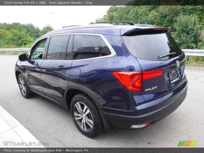 Steel Sapphire Metallic / Gray 2016 Honda Pilot EX-L AWD