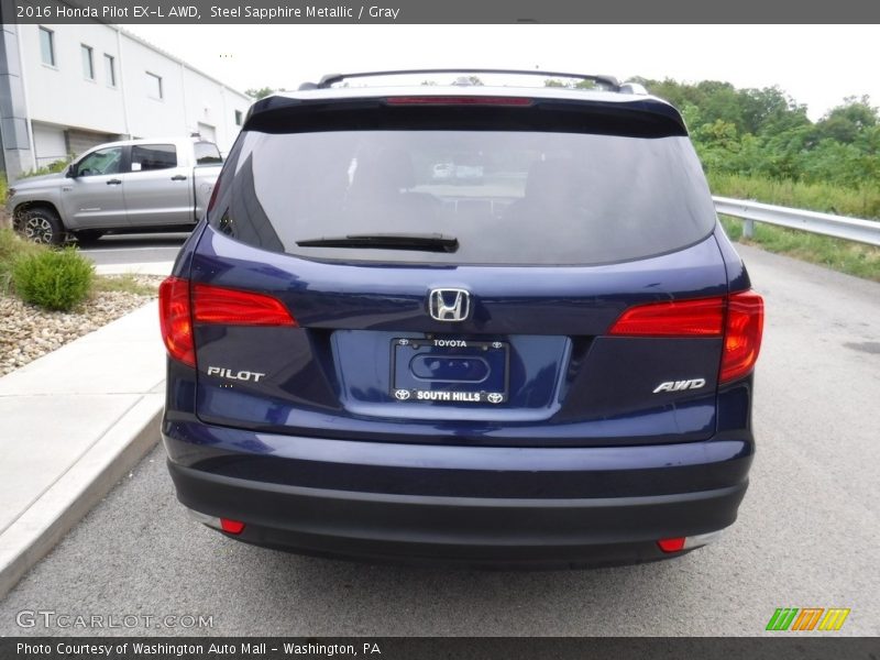 Steel Sapphire Metallic / Gray 2016 Honda Pilot EX-L AWD