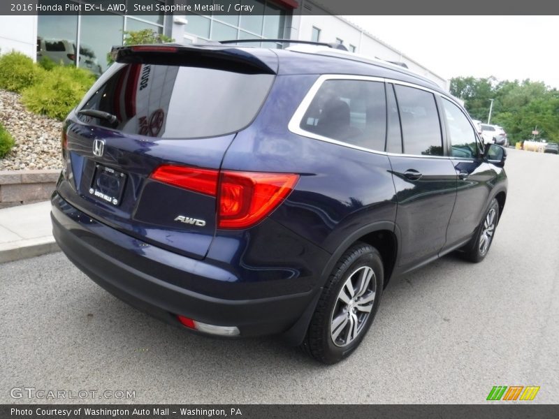 Steel Sapphire Metallic / Gray 2016 Honda Pilot EX-L AWD