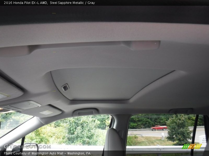 Steel Sapphire Metallic / Gray 2016 Honda Pilot EX-L AWD